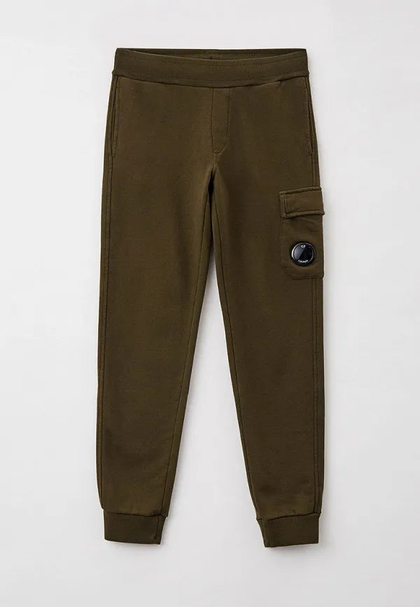Cp Company Junior Lens Jogging Bottoms In Ivy Green