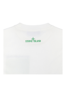 Stone Island Junior Graphic Logo T-Shirt in White