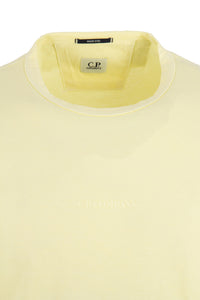 Cp Company Resist Dyed Logo T-Shirt In Yellow