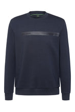 Load image into Gallery viewer, Hugo Boss Salbo 1 Logo Stripe Sweatshirt Dark Blue
