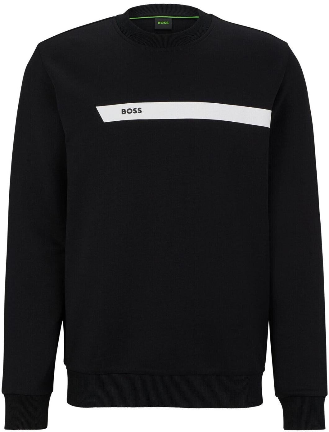 Hugo Boss Salbo 1 Logo Stripe Sweatshirt in Black