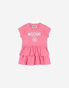 Moschino Milano Double Smiley Dress in Pink