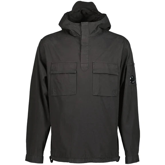 Cp Company Gabardine Hooded Lens Overshirt Black