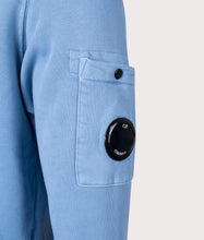 Load image into Gallery viewer, Cp Company Brushed Emerized Resist Dyed Lens Sweatshirt in Riviera Blue
