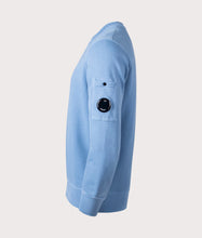 Load image into Gallery viewer, Cp Company Brushed Emerized Resist Dyed Lens Sweatshirt in Riviera Blue
