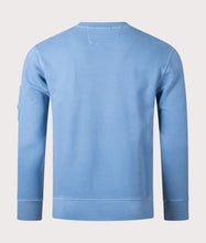 Load image into Gallery viewer, Cp Company Brushed Emerized Resist Dyed Lens Sweatshirt in Riviera Blue
