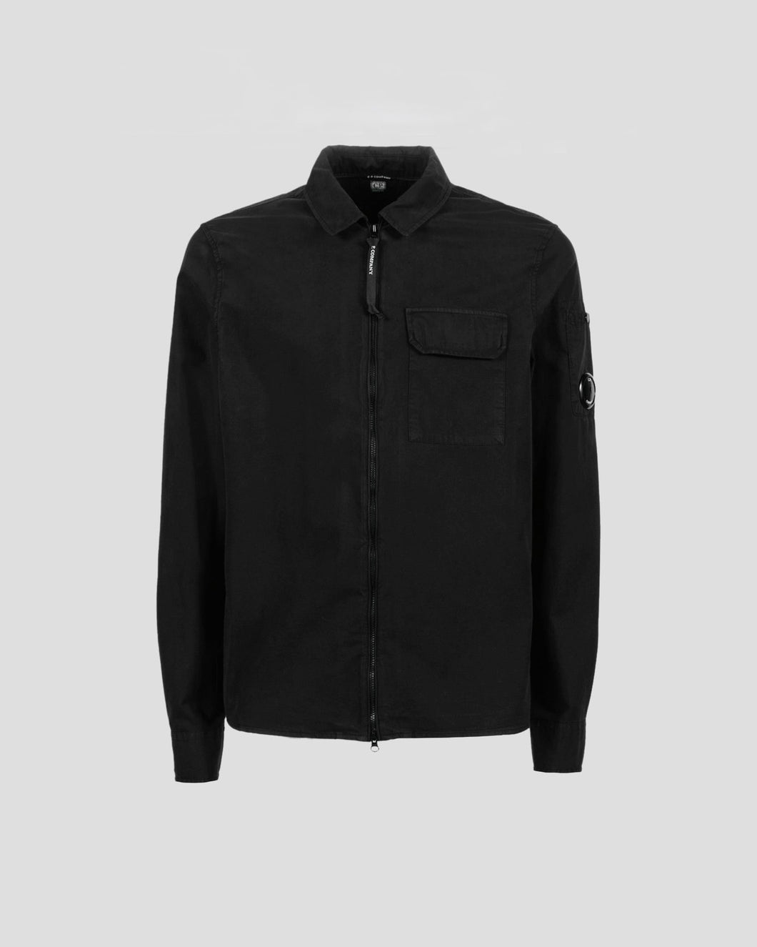 Cp Company Lens Gabardine Shirt in Black