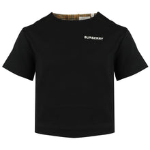Load image into Gallery viewer, Burberry Junior Girls Cropped Mandie T-Shirt in Black
