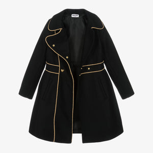 Moschino Junior Couture Teddy Bear Wool Jacket Black