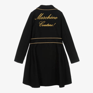 Moschino Junior Couture Teddy Bear Wool Jacket Black