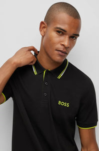 Hugo Boss Paddy Pro Regular Fit Stretch Polo Shirt Black