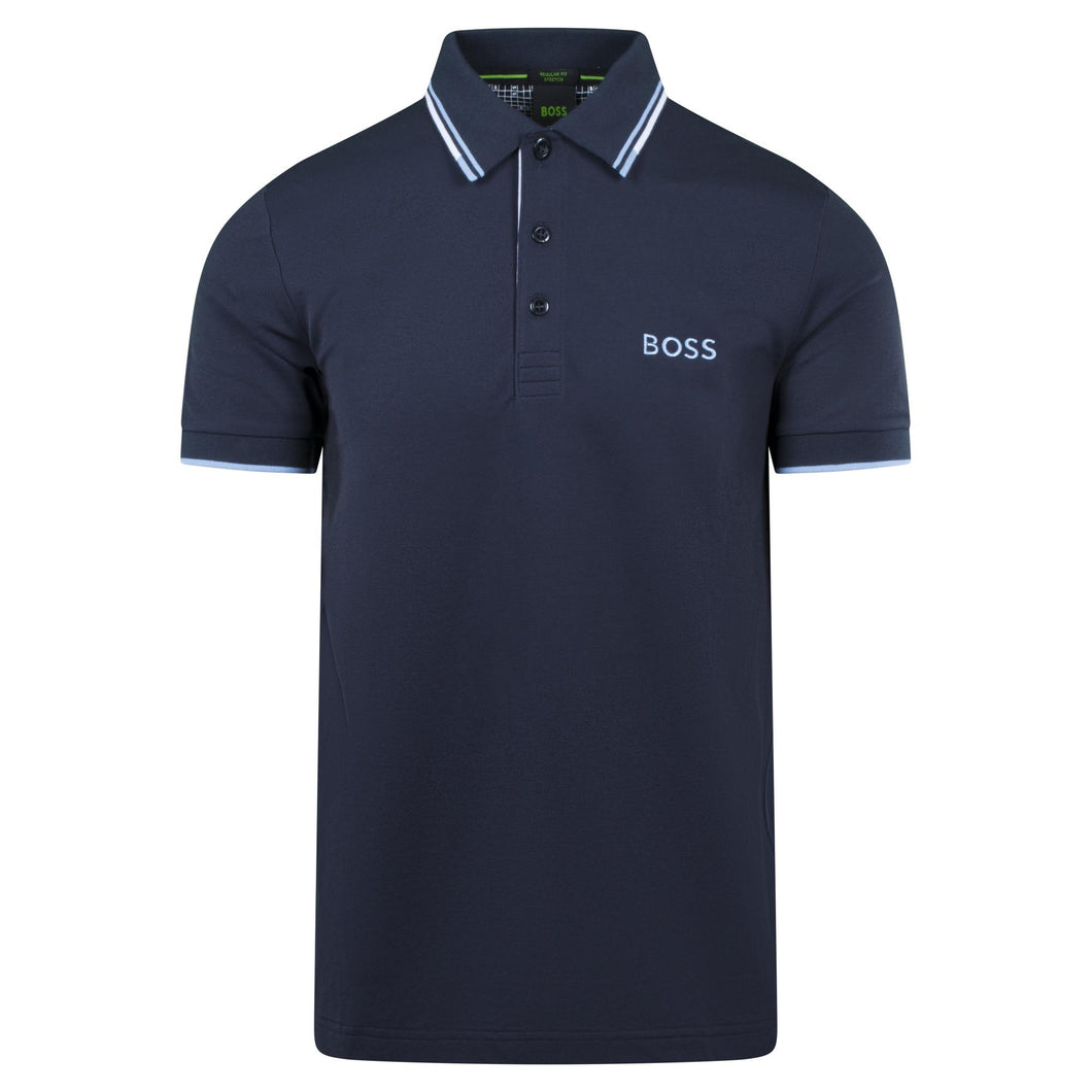 Hugo Boss Paddy Pro Regular Fit Stretch Polo Shirt in Navy