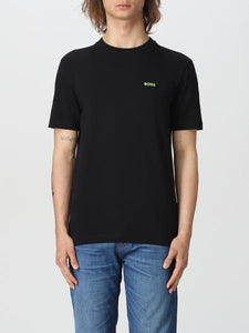 Hugo Boss Tee Stretch Contrast Logo T-Shirt in Black