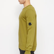 Load image into Gallery viewer, Cp Company Cotton Crepe Lens Knitted Sweatshirt in Green Moss
