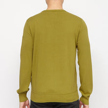 Load image into Gallery viewer, Cp Company Cotton Crepe Lens Knitted Sweatshirt in Green Moss
