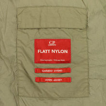 Load image into Gallery viewer, Cp Company Flatt Nylon Padded Lens Down Jacket in Khaki
