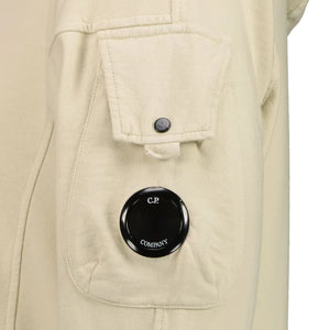 Cp Company Light Fleece Lens Overhead Hoodie Sandshell