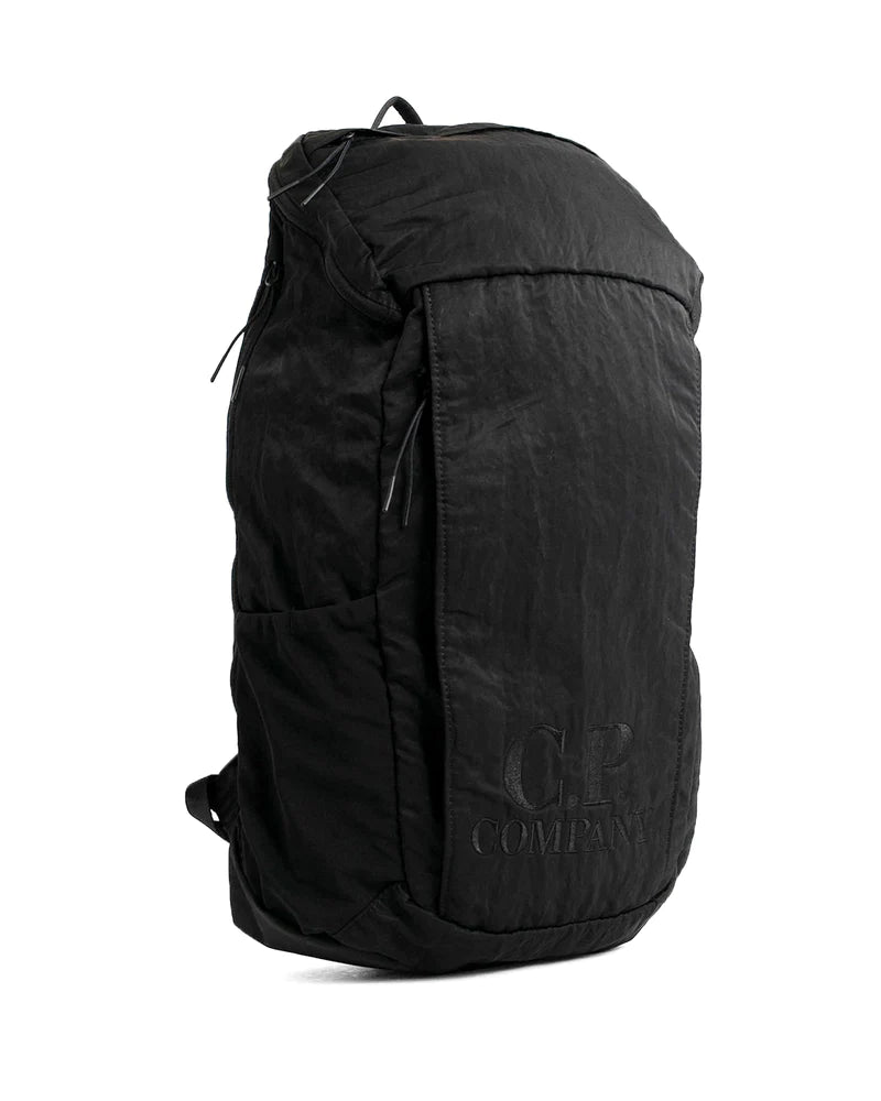 Cp Company Nylon B Logo Backpack In Black
