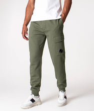 Load image into Gallery viewer, Cp Company Diagonal Raised Lens Joggers in Thyme
