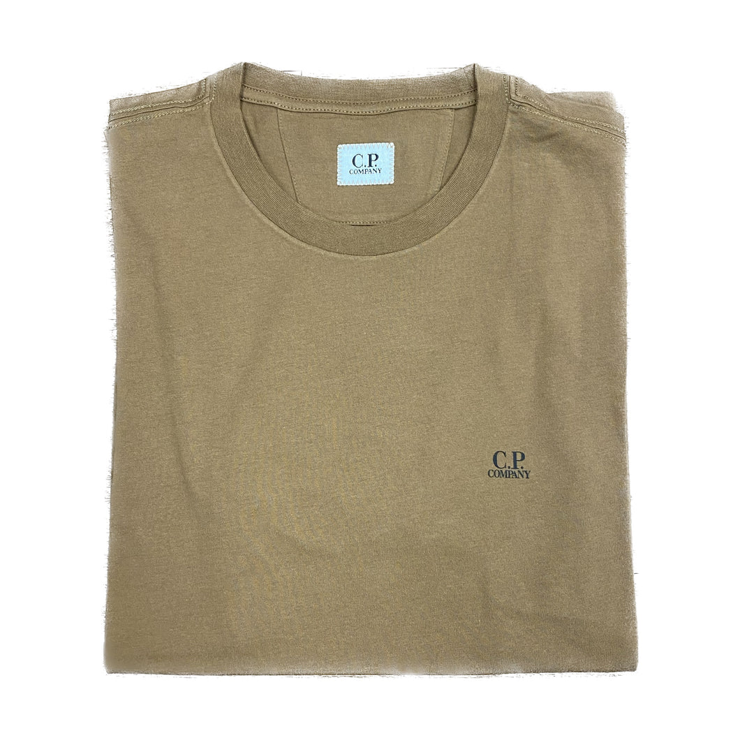 Cp Company Small Logo T-Shirt in Bronze Brown