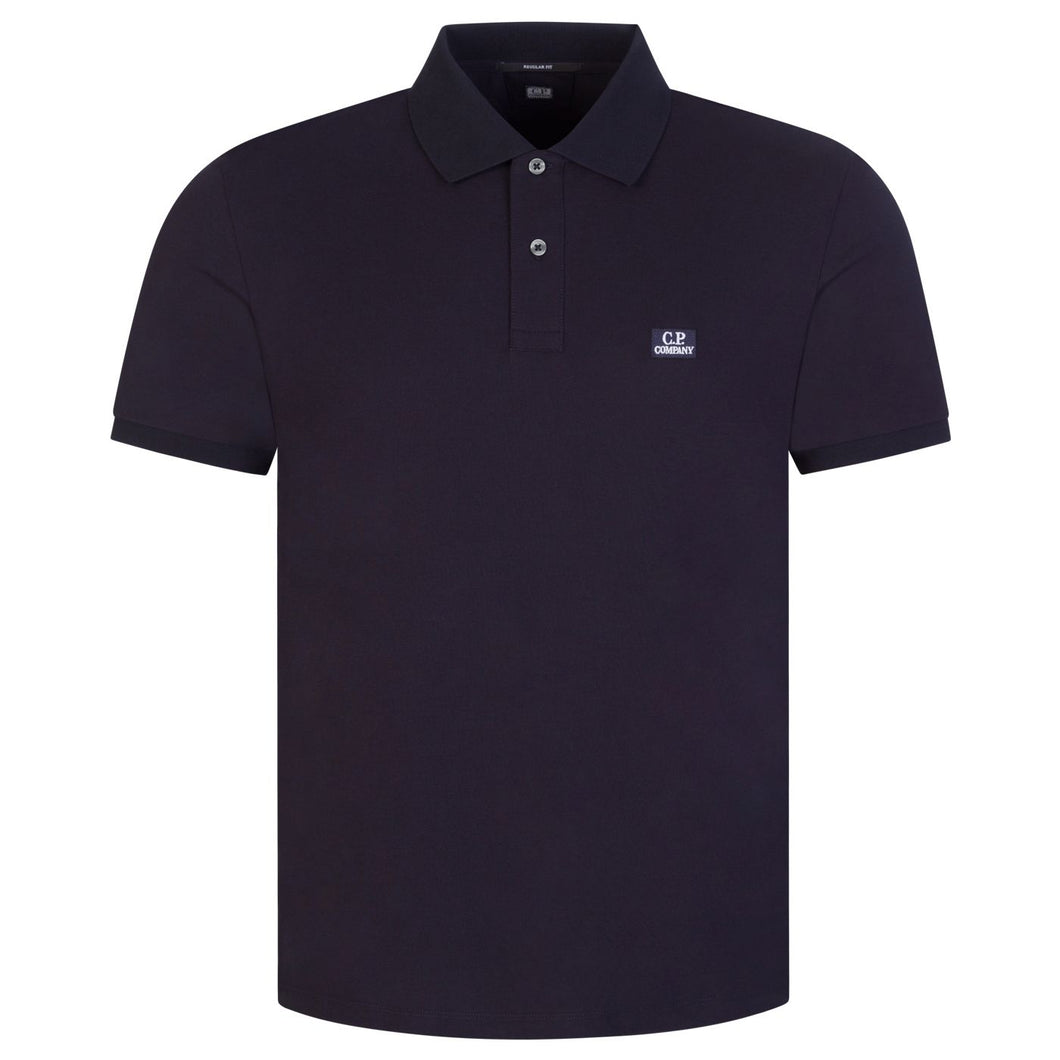 Cp Company Stretch Piquet Regular Fit Polo Shirt in Navy