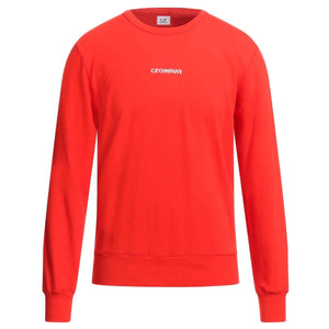 Cp Company Light Fleece Logo Sweatshirt in Red