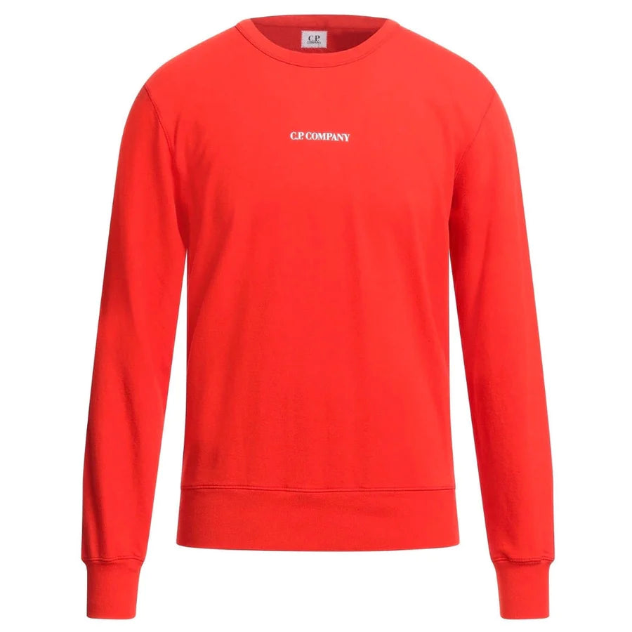 Cp Company Light Fleece Logo Sweatshirt in Red