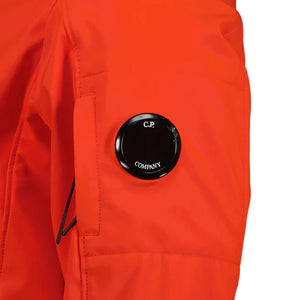 Cp Company Lens S/S Soft Shell Jacket In Fiery Red