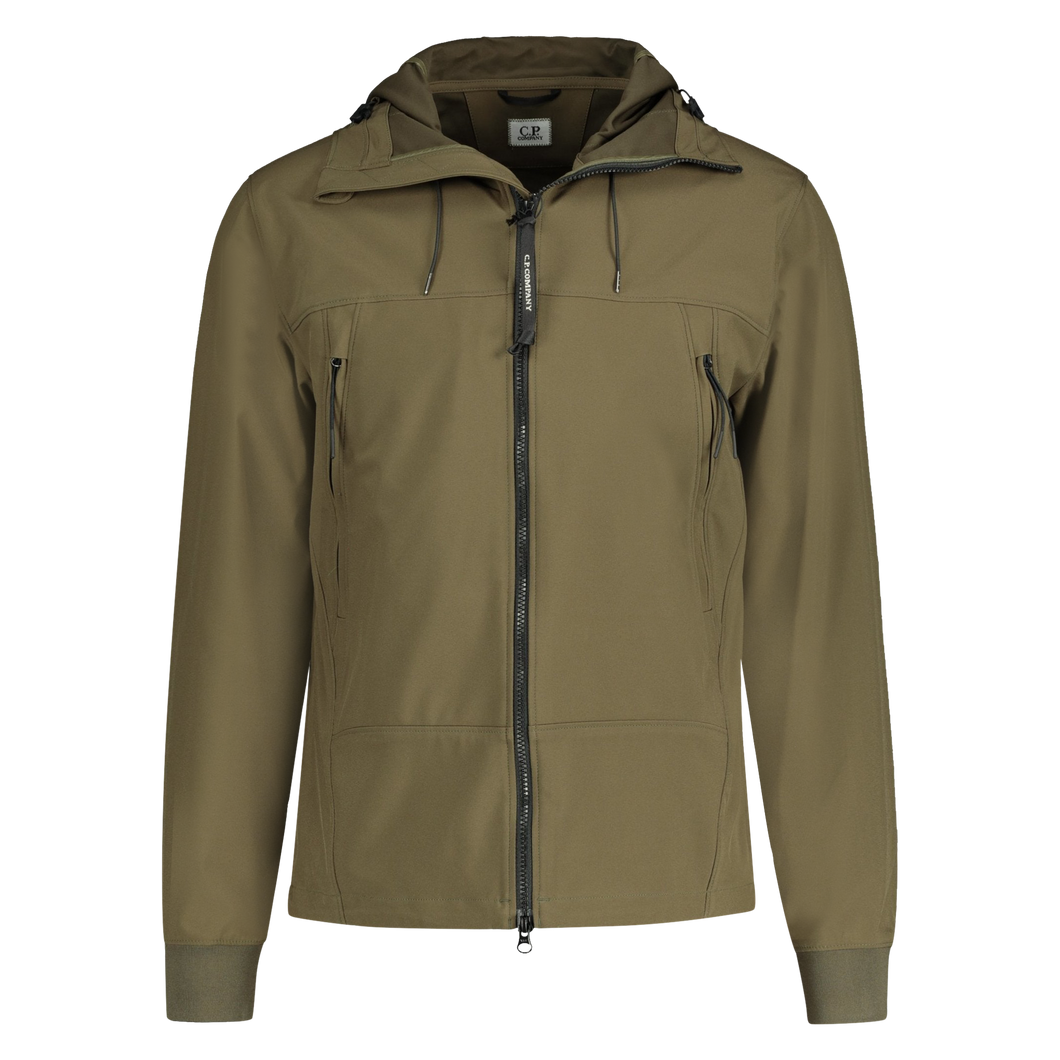 Cp Company Goggle S/S Soft Shell Jacket in Ivy Green