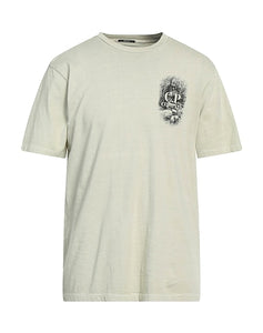 Cp Company Resist Dyed Graphic Logo T-Shirt in Pelican