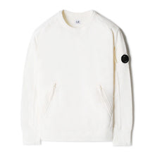 Load image into Gallery viewer, Cp Company Diagonal Raised Lens Sweatshirt In White

