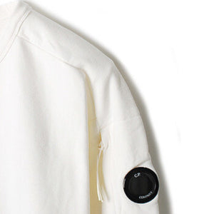 Cp Company Diagonal Raised Lens Sweatshirt In White