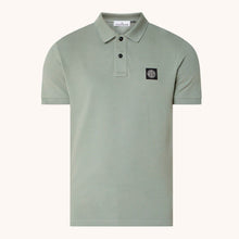 Load image into Gallery viewer, Stone Island Slim Fit Compass Patch Logo Polo Shirt in Sage Green
