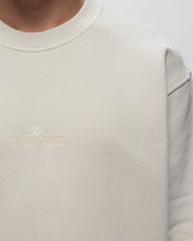 Load image into Gallery viewer, Stone Island Embroidered Logo Cotton Sweatshirt in Stucco (Natural White)
