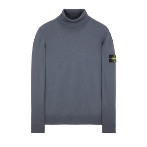 Stone Island Virgin Wool Turtleneck Sweatshirt in Dark Grey