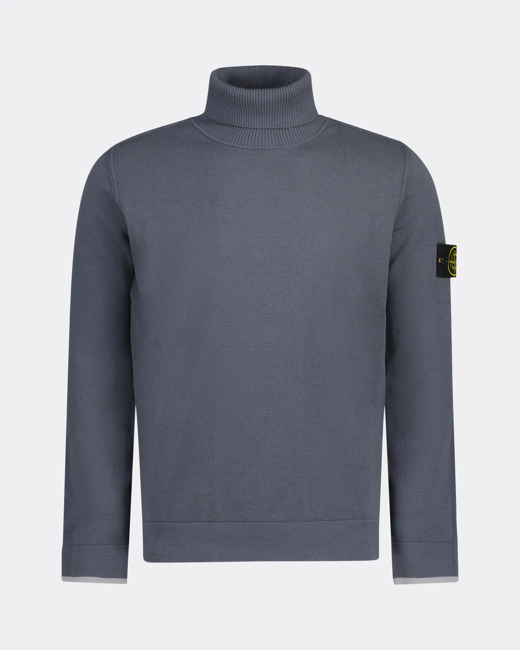 Stone Island Virgin Wool Roll-Neck Sweatshirt in Dark Grey