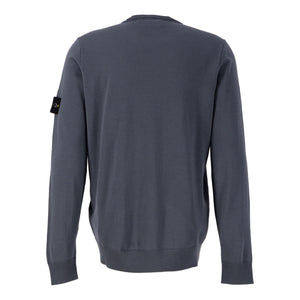 Stone Island Light Wool Crewneck Knit Sweatshirt Dark Grey