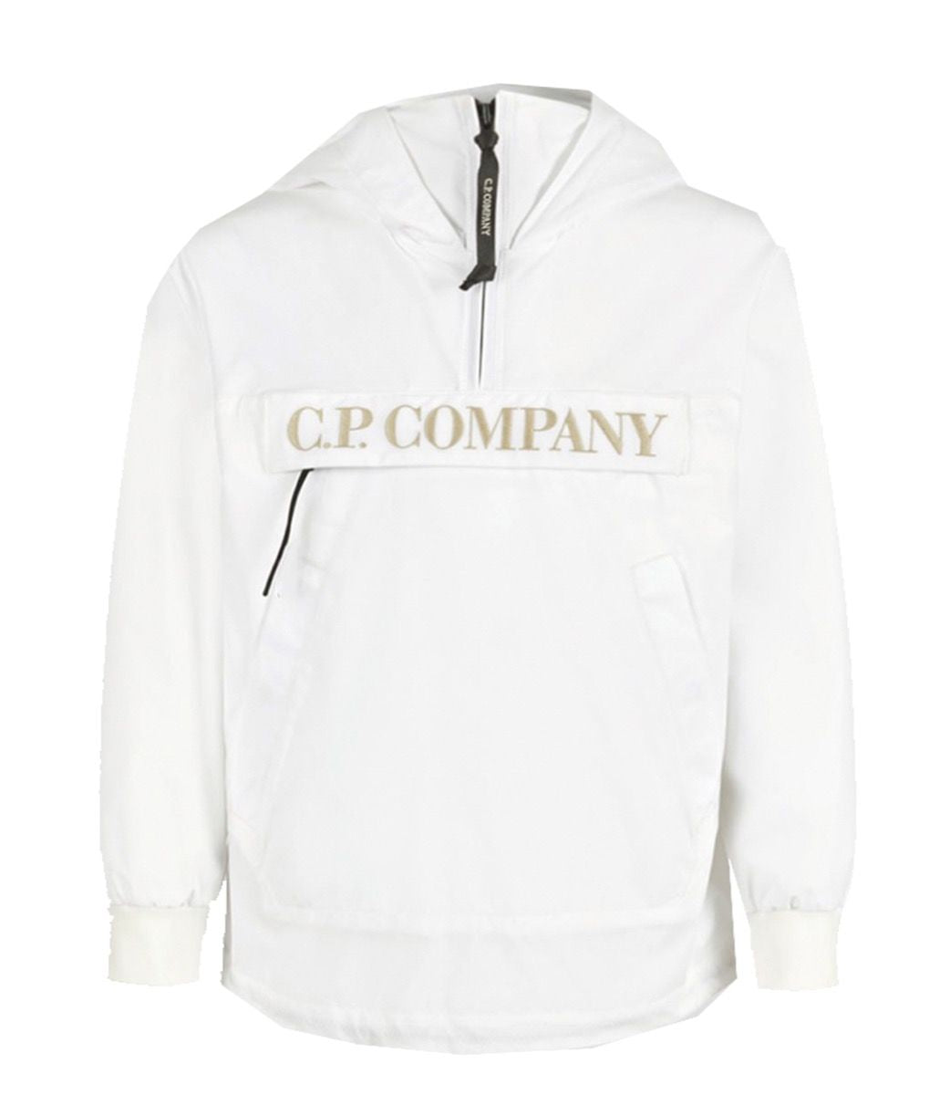 Cp Company Junior Pro-Tek Hooded Smock Jacket in White