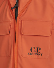 Load image into Gallery viewer, Cp Company Junior Shell-R Goggle Logo Gilet in Harvest Pumpkin
