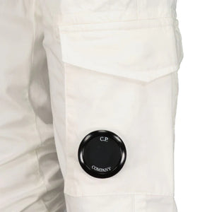 Cp Company Junior Stretch Gabardine Lens Cargo Pants in White