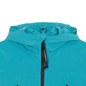 Cp Company Junior Shell-R Goggle Jacket in Tile Blue