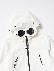 Cp Company Junior Shell-R Goggle Jacket in White