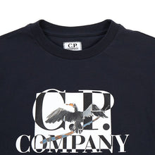 Load image into Gallery viewer, Cp Company Junior Bird Logo T-Shirt In Navy
