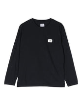 Load image into Gallery viewer, Cp Company Junior Small Stamp Logo Long Sleeve T-Shirt in Navy
