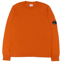Load image into Gallery viewer, Cp Company Junior Sea Island Light Knit Lens Sweatshirt in Spicy Orange
