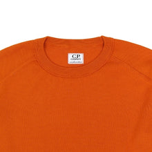 Load image into Gallery viewer, Cp Company Junior Sea Island Light Knit Lens Sweatshirt in Spicy Orange
