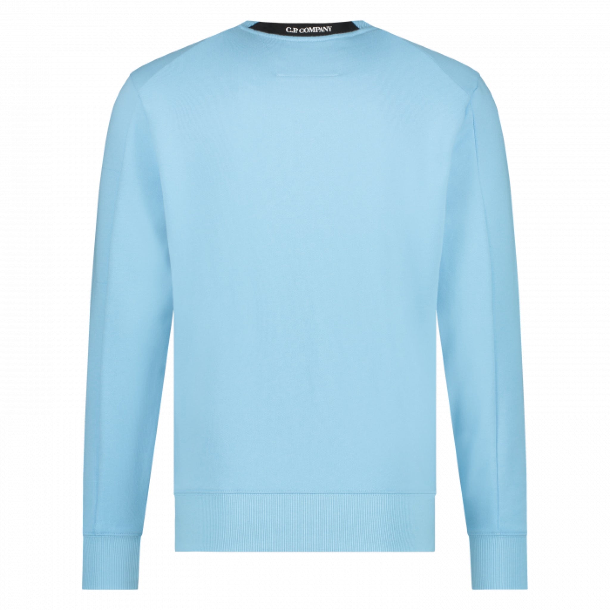 Cp Company Diagonal Raised Embroidered Logo Sweatshirt in Sky Blue TET Clothing