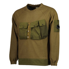 Load image into Gallery viewer, Cp Company Mixed Heavy Jersey Lens Sweatshirt in Ivy Green
