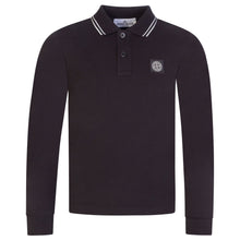 Load image into Gallery viewer, Stone Island Junior Long Sleeve Polo In Black
