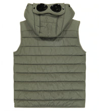 Load image into Gallery viewer, Cp Company Junior Shell-R Mixed Padded Goggle Gilet In Thyme
